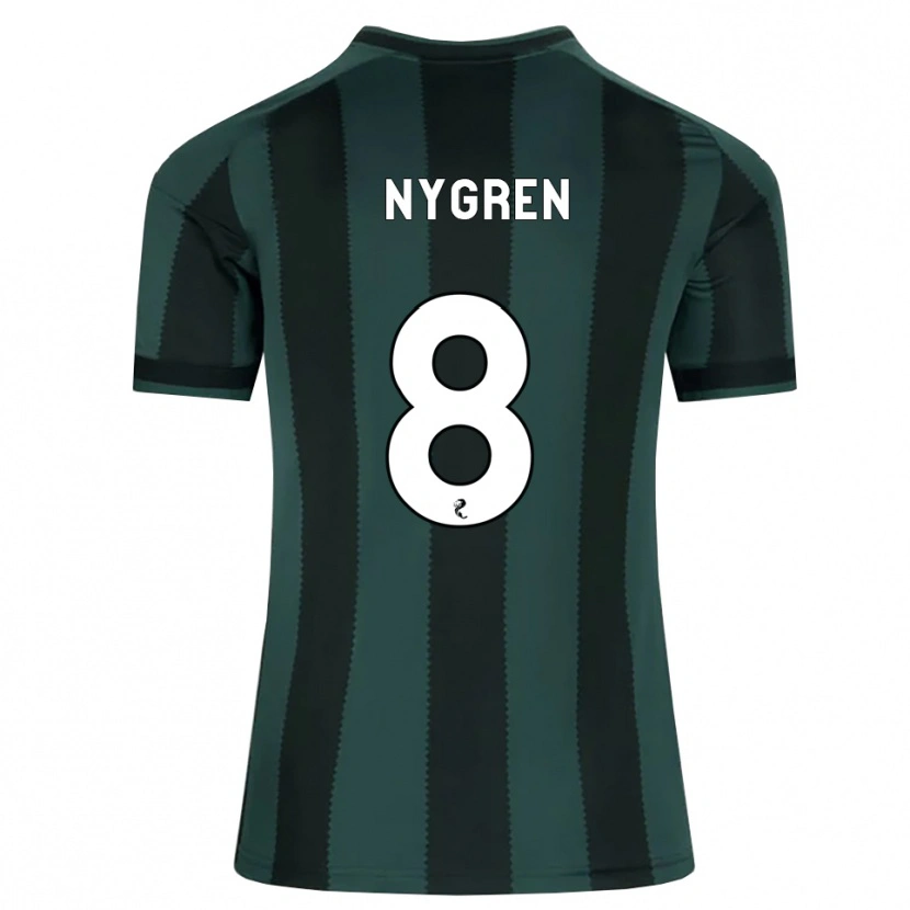 Danxen Mann Benjamin Nygren #8 Mørk Skifergrå Svart Bortetrøye Drakt Trøye 2026/27 Skjorter T-Skjorte