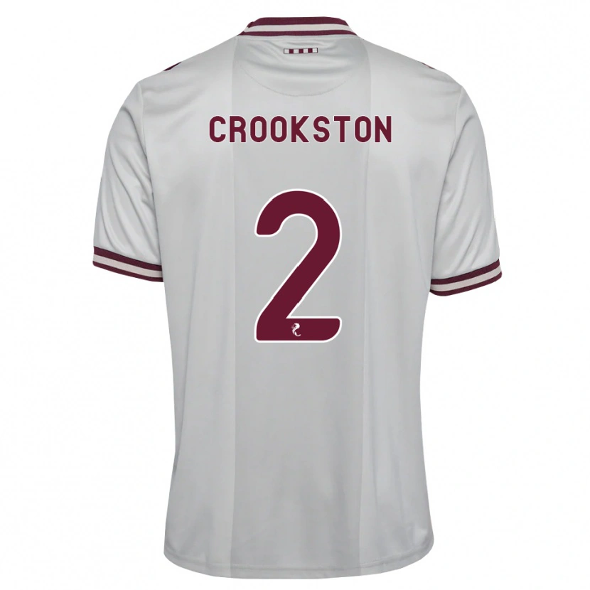 Danxen Mann Gregor Crookston #2 Hvit Burgunder Bortetrøye Drakt Trøye 2026/27 Skjorter T-Skjorte