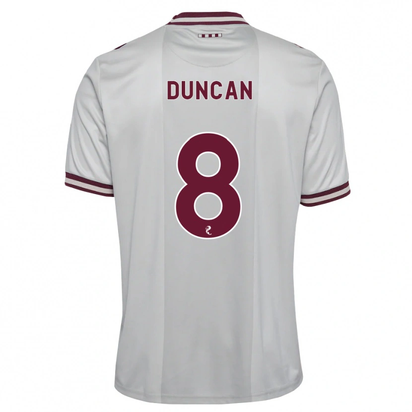 Danxen Mann Ryan Duncan #8 Hvit Burgunder Bortetrøye Drakt Trøye 2026/27 Skjorter T-Skjorte