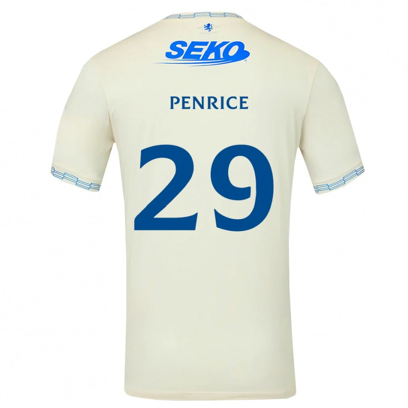 Danxen Mann James Penrice #29 Dyp Himmelblå Hvit Bortetrøye Drakt Trøye 2026/27 Skjorter T-Skjorte