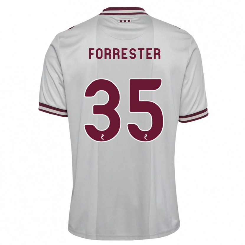Danxen Mann Adam Forrester #35 Hvit Burgunder Bortetrøye Drakt Trøye 2026/27 Skjorter T-Skjorte
