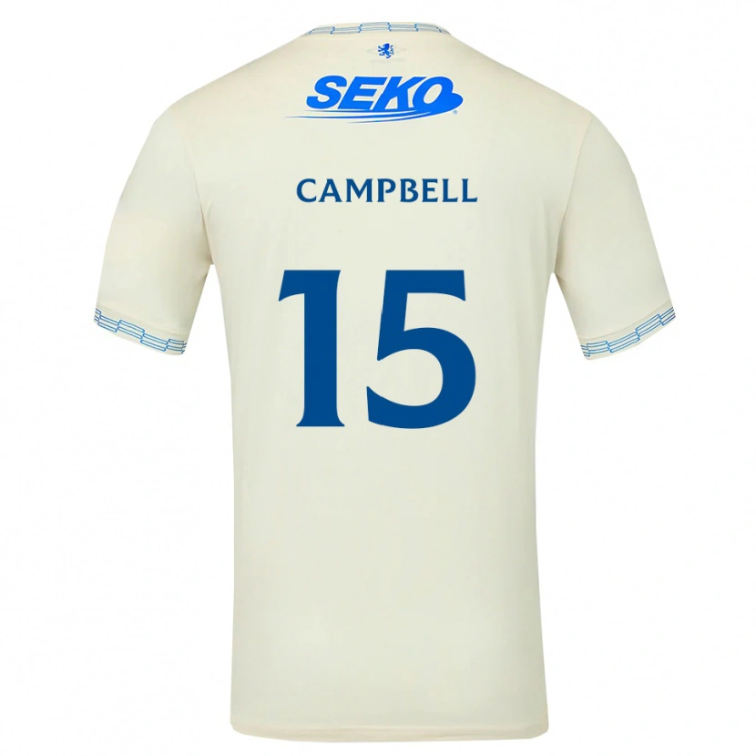 Danxen Mann Connor Campbell #15 Dyp Himmelblå Hvit Bortetrøye Drakt Trøye 2026/27 Skjorter T-Skjorte