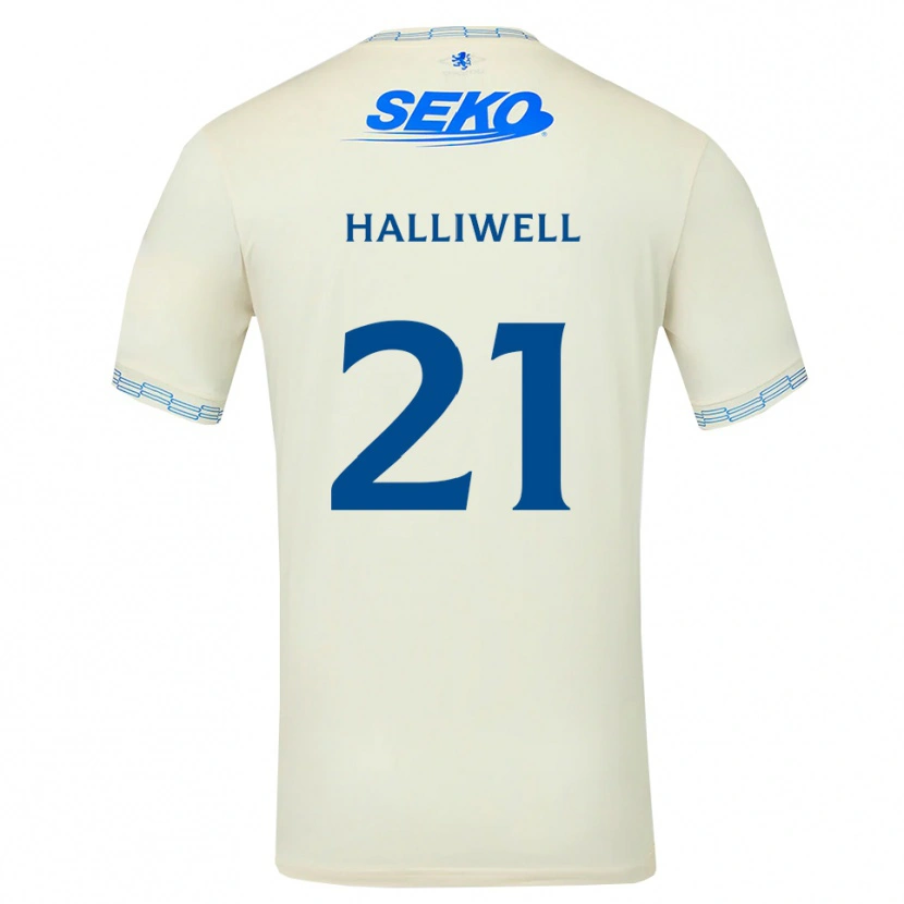 Danxen Mann Alfie Halliwell #21 Dyp Himmelblå Hvit Bortetrøye Drakt Trøye 2026/27 Skjorter T-Skjorte