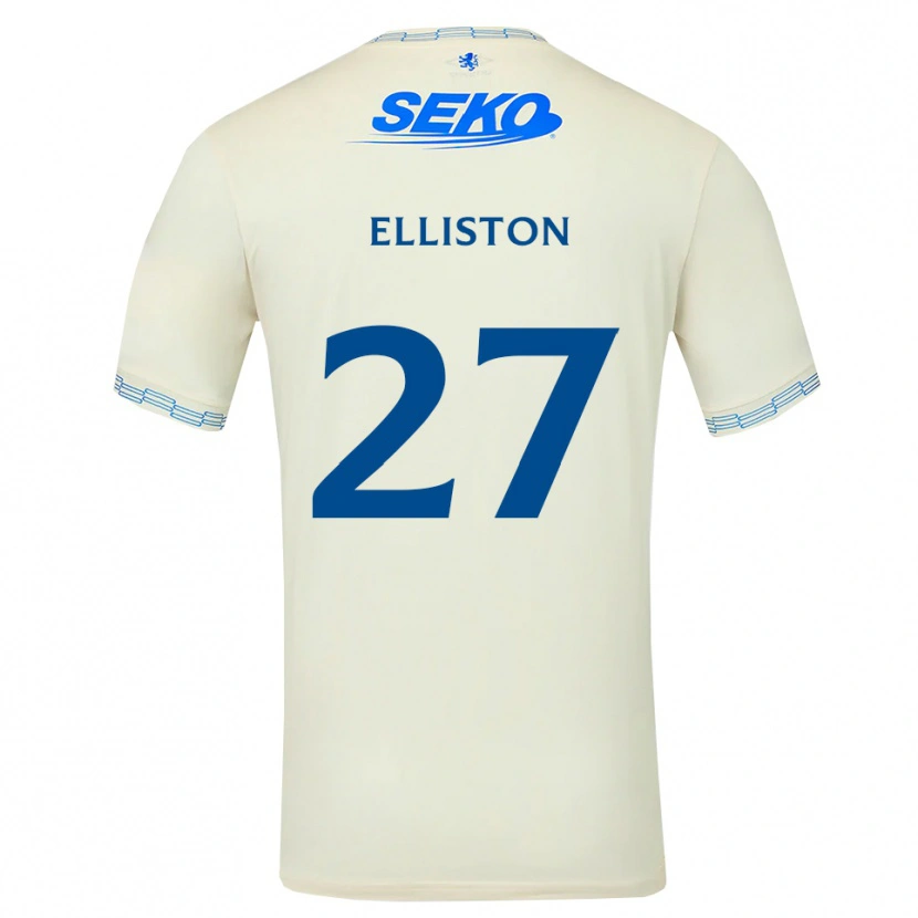 Danxen Mann Maddie Elliston #27 Dyp Himmelblå Hvit Bortetrøye Drakt Trøye 2026/27 Skjorter T-Skjorte