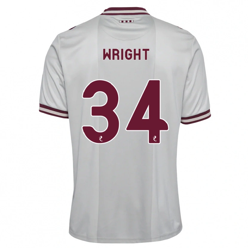 Danxen Mann Kieran Wright #34 Hvit Burgunder Bortetrøye Drakt Trøye 2026/27 Skjorter T-Skjorte