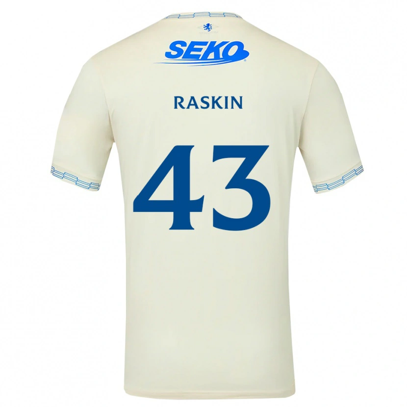 Danxen Mann Nicolas Raskin #43 Dyp Himmelblå Hvit Bortetrøye Drakt Trøye 2026/27 Skjorter T-Skjorte