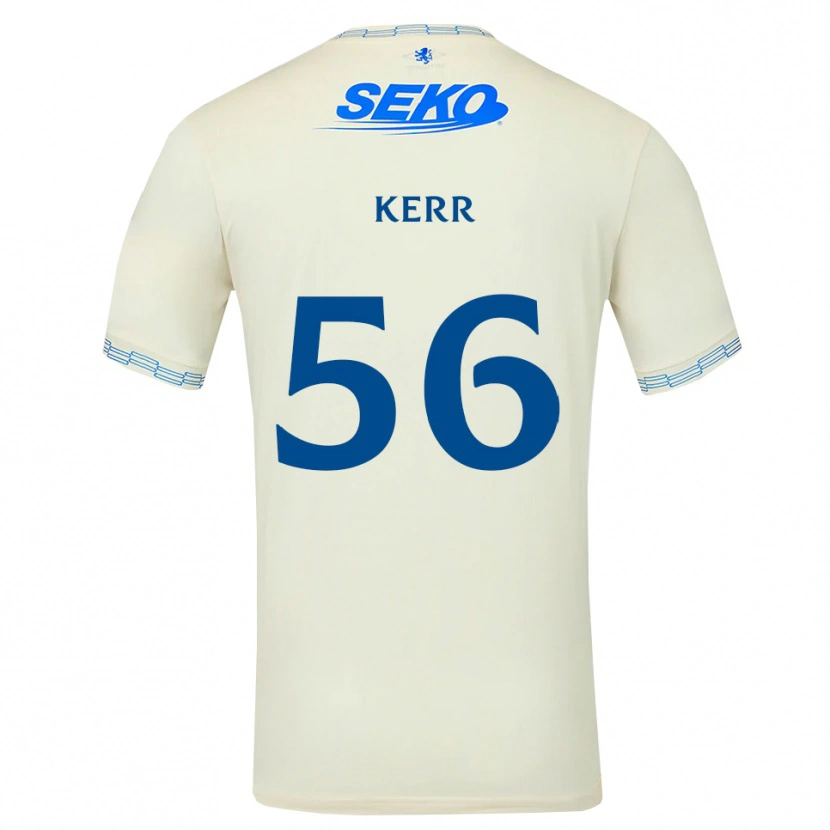 Danxen Mann Arran Kerr #56 Dyp Himmelblå Hvit Bortetrøye Drakt Trøye 2026/27 Skjorter T-Skjorte