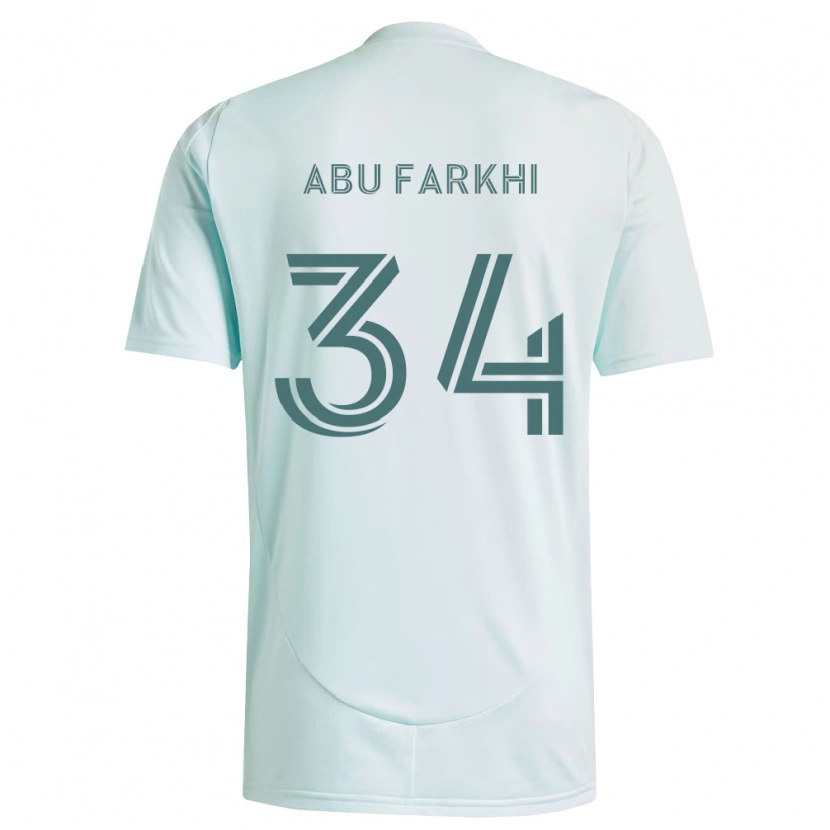 Danxen Mann Sayed Abu Farkhi #34 Hvit Lys Grønn Bortetrøye Drakt Trøye 2026/27 Skjorter T-Skjorte