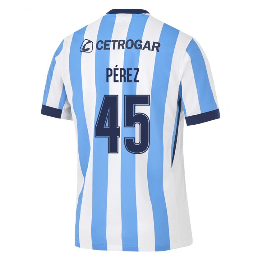 Danxen Dame Ezequiel Pérez #45 Lyseblå Hvit Svart Hjemmetrøye Drakt Trøye 2026/27 Skjorter T-Skjorte