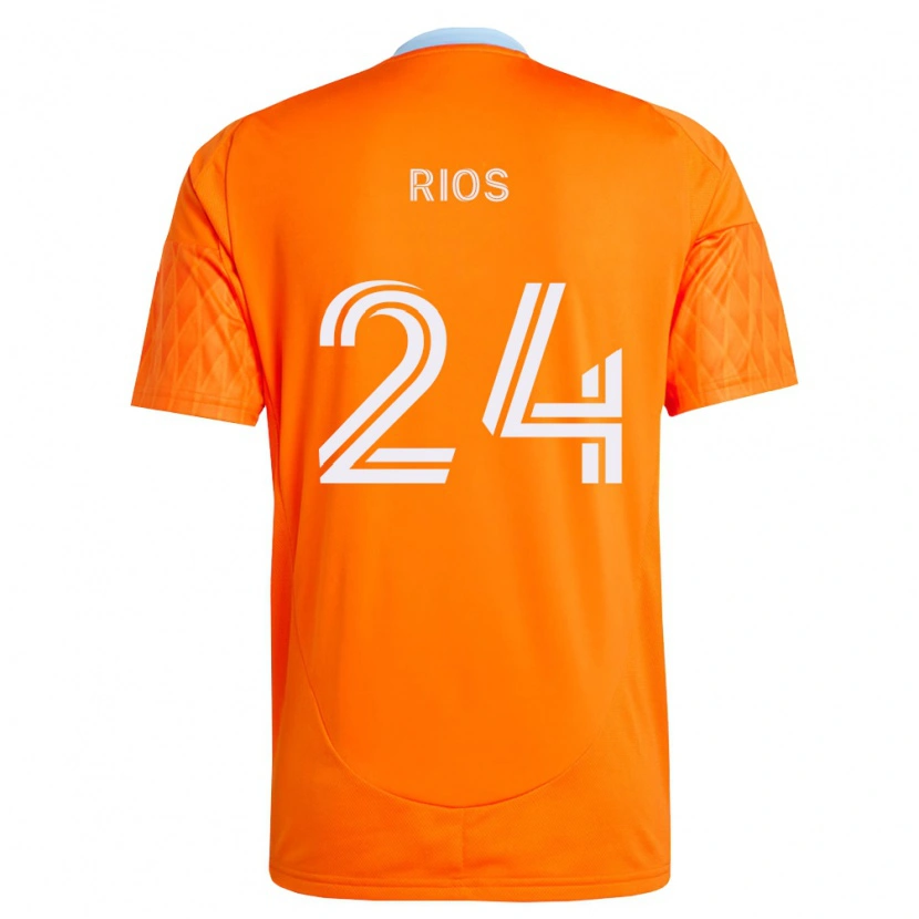 Danxen Dame Paolo Ríos #24 Oransje Hvit Hjemmetrøye Drakt Trøye 2026/27 Skjorter T-Skjorte