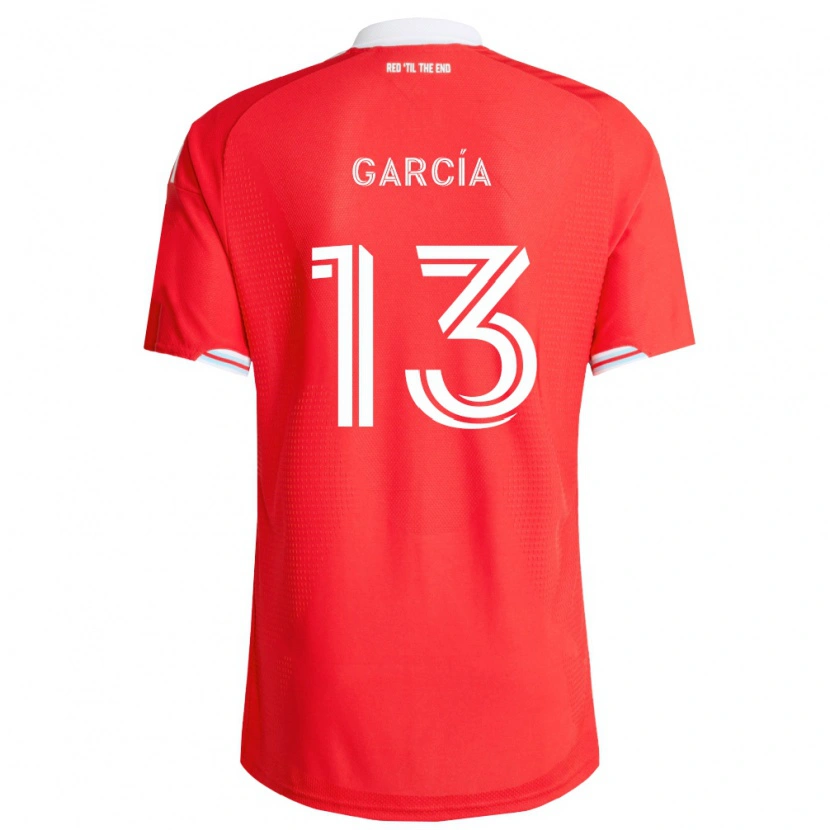 Danxen Dame Deijan García #13 Rød Dyp Blå Hvit Hjemmetrøye Drakt Trøye 2026/27 Skjorter T-Skjorte