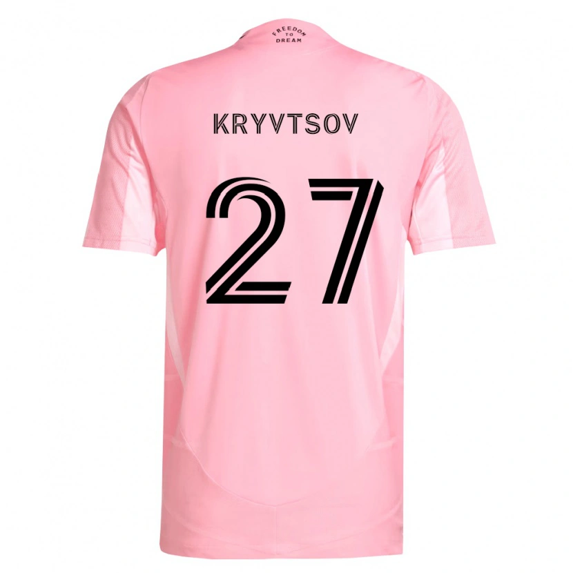 Danxen Dame Sergiy Kryvtsov #27 Rosa Svart Hjemmetrøye Drakt Trøye 2026/27 Skjorter T-Skjorte