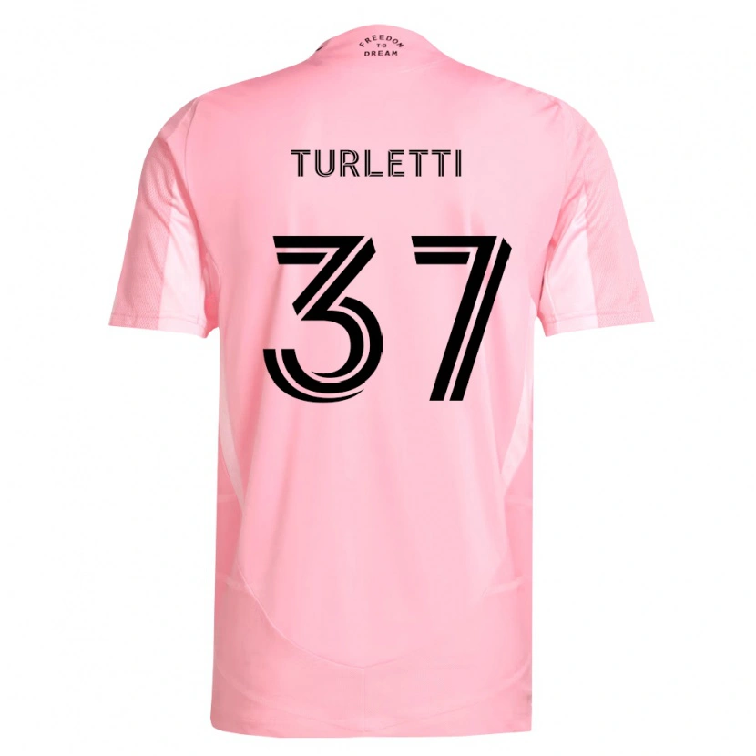 Danxen Dame Mateo Turletti #37 Rosa Svart Hjemmetrøye Drakt Trøye 2026/27 Skjorter T-Skjorte