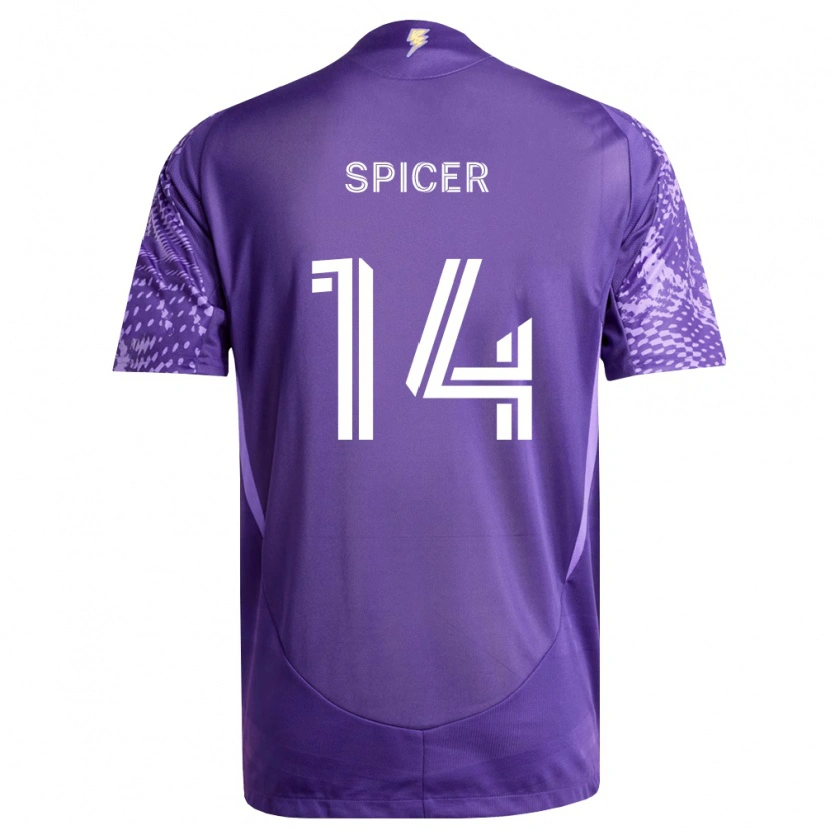 Danxen Dame Tyrese Spicer #14 Lilla Hvit Hjemmetrøye Drakt Trøye 2026/27 Skjorter T-Skjorte