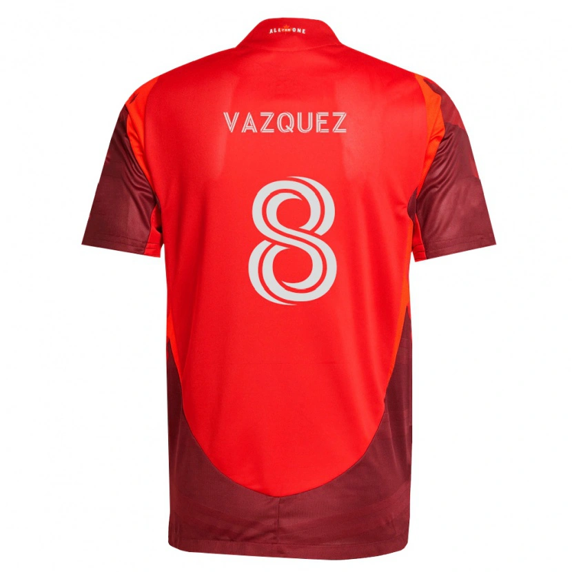 Danxen Dame Víctor Vázquez #8 Burgund Rød Hjemmetrøye Drakt Trøye 2026/27 Skjorter T-Skjorte