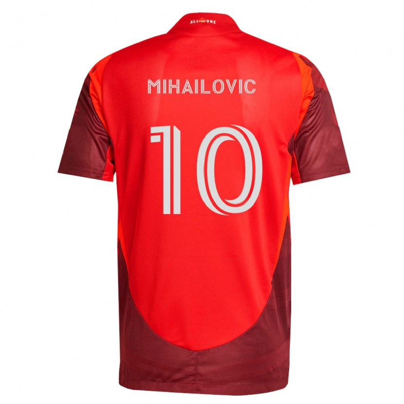 Danxen Dame Djordje Mihailovic #10 Burgund Rød Hjemmetrøye Drakt Trøye 2026/27 Skjorter T-Skjorte
