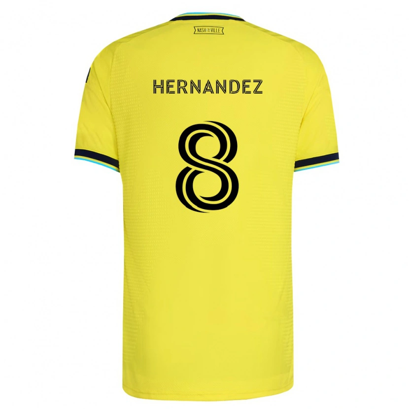Danxen Dame Jonathan Hernández #8 Sterk Gul Marineblå Hjemmetrøye Drakt Trøye 2026/27 Skjorter T-Skjorte
