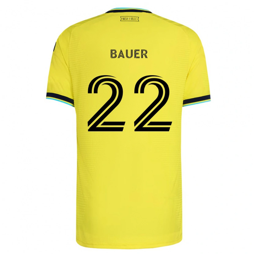 Danxen Dame Josh Bauer #22 Sterk Gul Marineblå Hjemmetrøye Drakt Trøye 2026/27 Skjorter T-Skjorte