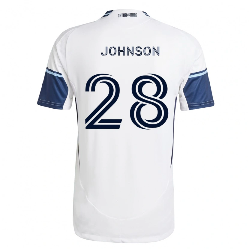 Danxen Dame Tate Johnson #28 Hvit Kongelig Blå Hjemmetrøye Drakt Trøye 2026/27 Skjorter T-Skjorte