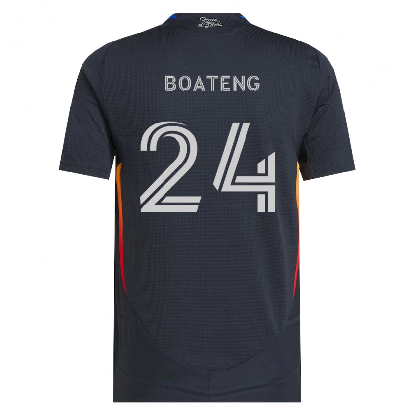 Danxen Dame Emmanuel Boateng #24 Mørk Grå Rød Hjemmetrøye Drakt Trøye 2026/27 Skjorter T-Skjorte