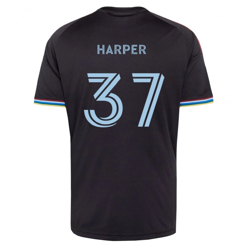 Danxen Dame Charlie Harper #37 Svart Himmelblå Hjemmetrøye Drakt Trøye 2026/27 Skjorter T-Skjorte