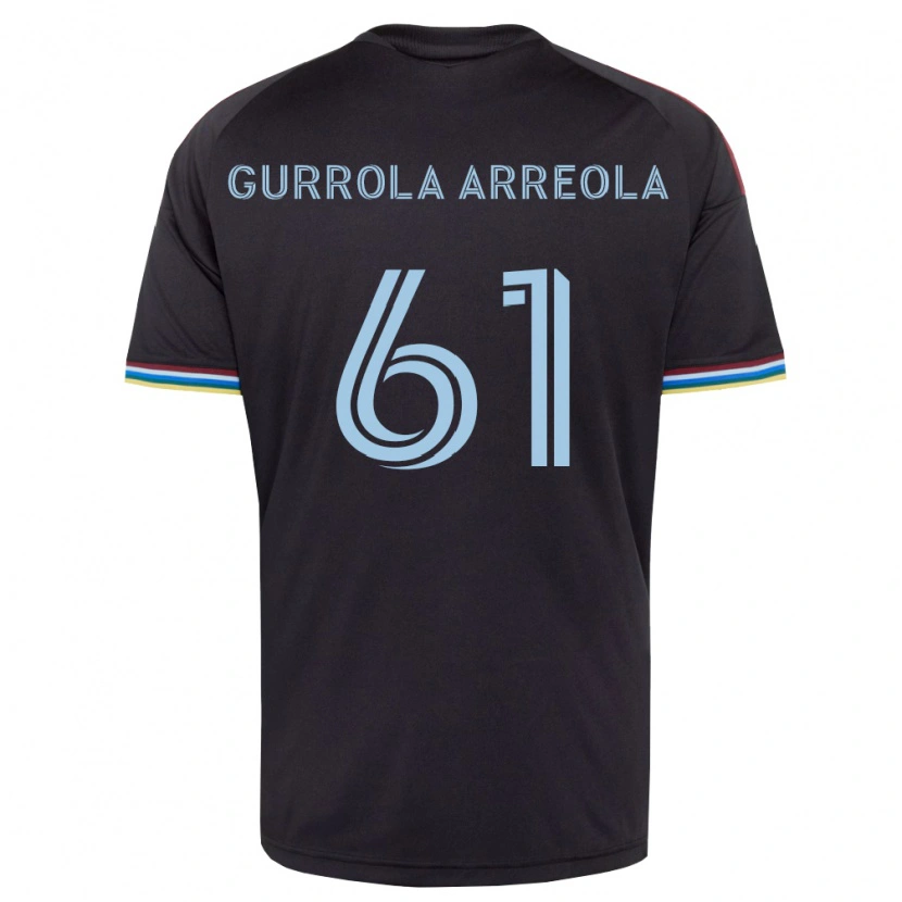 Danxen Dame Diego Gurrola Arreola #61 Svart Himmelblå Hjemmetrøye Drakt Trøye 2026/27 Skjorter T-Skjorte