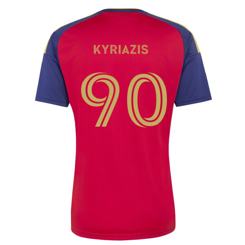 Danxen Dame Konstantinos Kyriazis #90 Kongelig Blå Brun Rød Hjemmetrøye Drakt Trøye 2026/27 Skjorter T-Skjorte