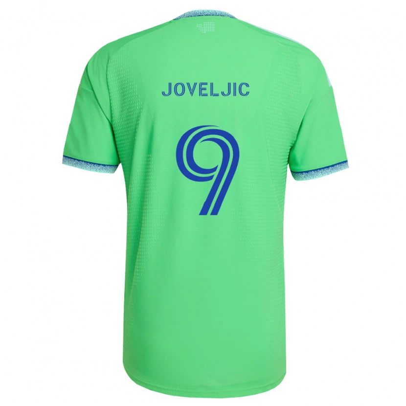 Danxen Dame Dejan Joveljić #9 Grønn Lys Blå Hjemmetrøye Drakt Trøye 2026/27 Skjorter T-Skjorte