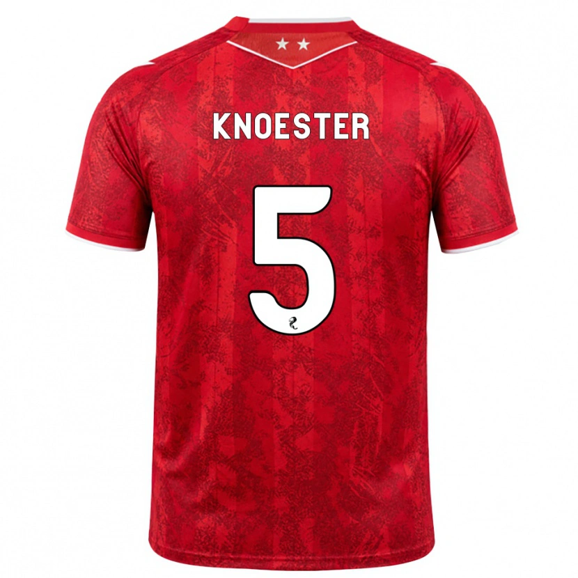 Danxen Dame Mats Knoester #5 Rød Hvit Hjemmetrøye Drakt Trøye 2026/27 Skjorter T-Skjorte