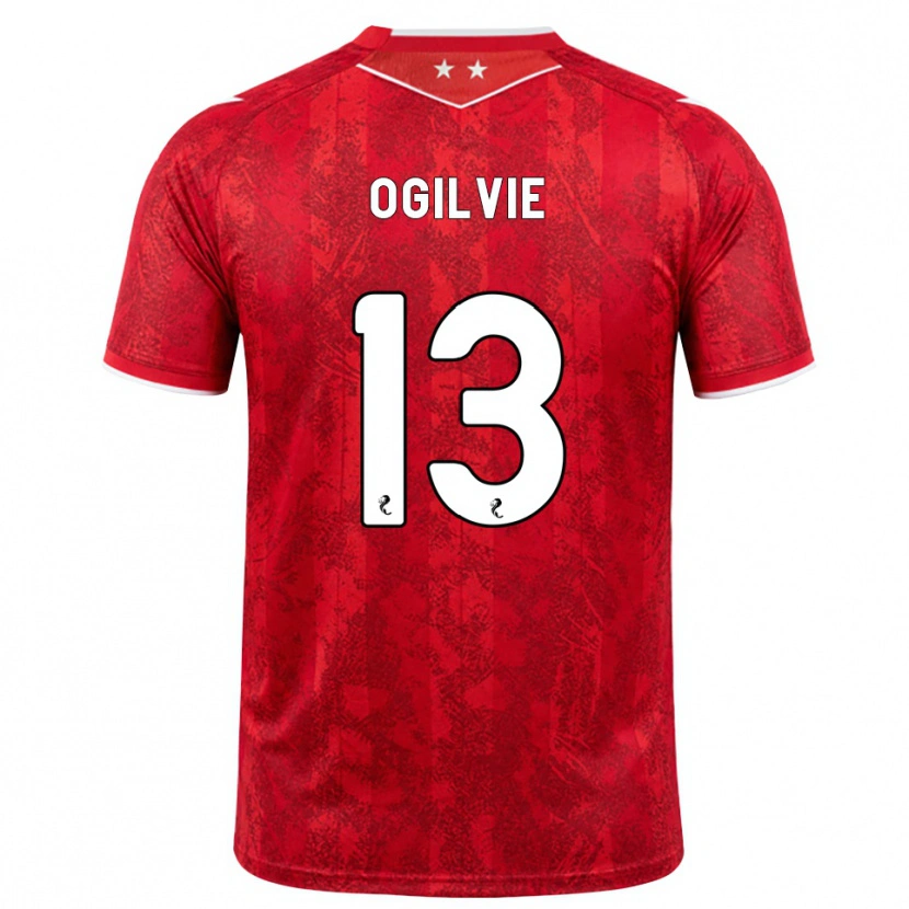 Danxen Dame Francesca Ogilvie #13 Rød Hvit Hjemmetrøye Drakt Trøye 2026/27 Skjorter T-Skjorte