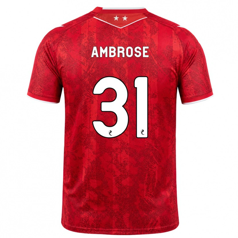 Danxen Dame Peter Ambrose #31 Rød Hvit Hjemmetrøye Drakt Trøye 2026/27 Skjorter T-Skjorte