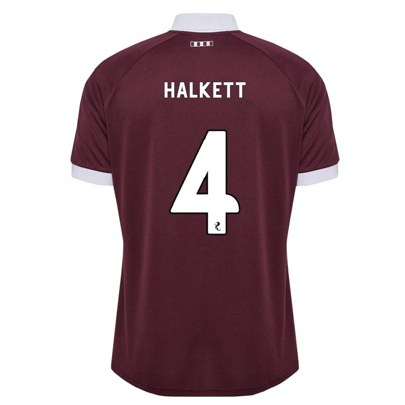 Danxen Dame Craig Halkett #4 Burgunder Hvit Hjemmetrøye Drakt Trøye 2026/27 Skjorter T-Skjorte
