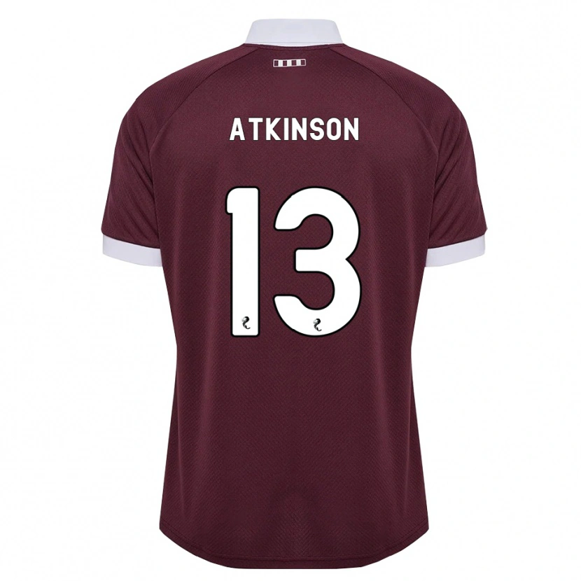 Danxen Dame Nathaniel Atkinson #13 Burgunder Hvit Hjemmetrøye Drakt Trøye 2026/27 Skjorter T-Skjorte