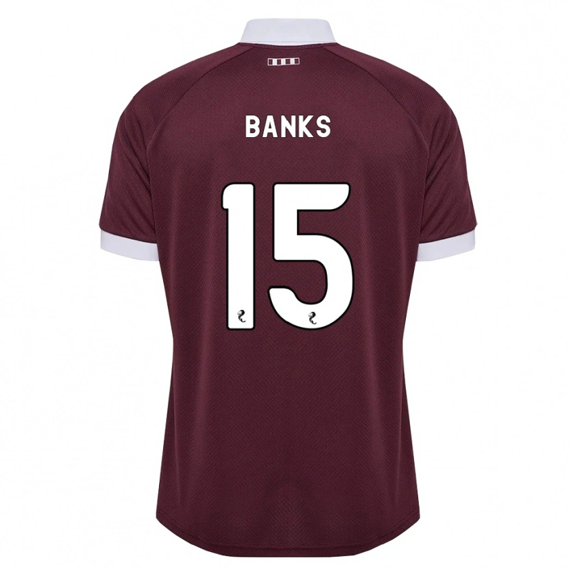 Danxen Dame Euan Banks #15 Burgunder Hvit Hjemmetrøye Drakt Trøye 2026/27 Skjorter T-Skjorte