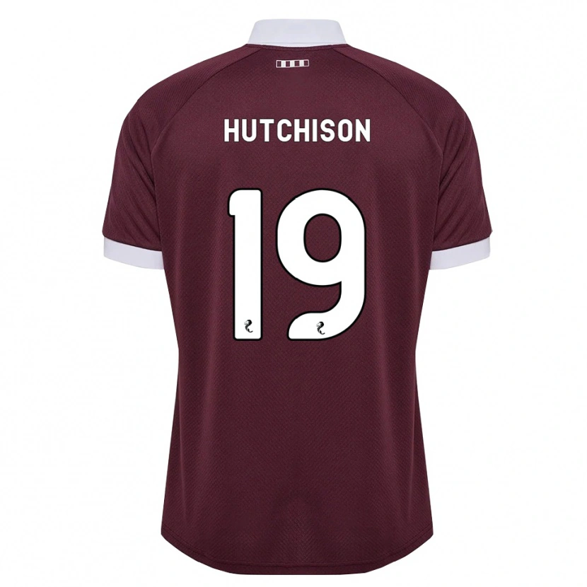 Danxen Dame Bayley Hutchison #19 Burgunder Hvit Hjemmetrøye Drakt Trøye 2026/27 Skjorter T-Skjorte