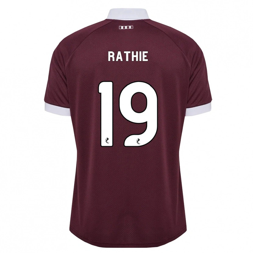 Danxen Dame Luke Rathie #19 Burgunder Hvit Hjemmetrøye Drakt Trøye 2026/27 Skjorter T-Skjorte