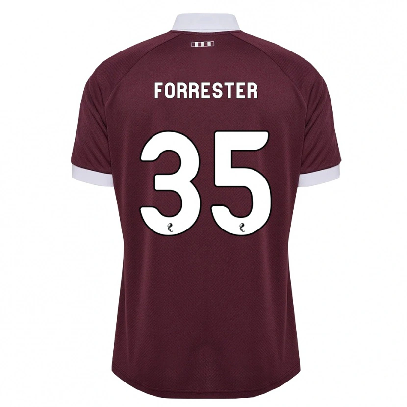 Danxen Dame Adam Forrester #35 Burgunder Hvit Hjemmetrøye Drakt Trøye 2026/27 Skjorter T-Skjorte