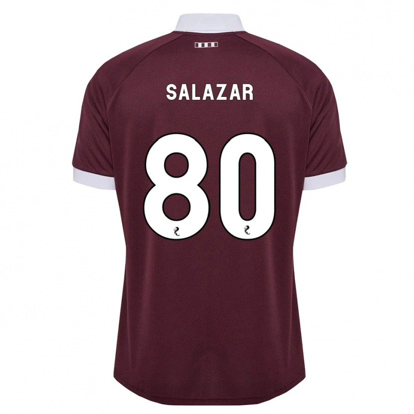 Danxen Dame Andrés Salazar #80 Burgunder Hvit Hjemmetrøye Drakt Trøye 2026/27 Skjorter T-Skjorte