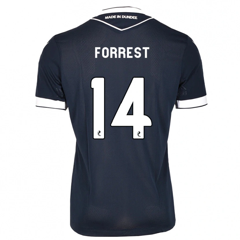 Danxen Dame Alan Forrest #14 Midnattsblå Hvit Hjemmetrøye Drakt Trøye 2026/27 Skjorter T-Skjorte