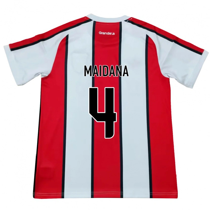 Danxen Dame Jonatan Maidana #4 Hvit Rød Svart Bortetrøye Drakt Trøye 2026/27 Skjorter T-Skjorte