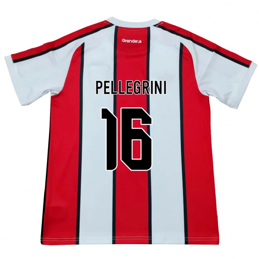 Danxen Dame Thiago Pellegrini #16 Hvit Rød Svart Bortetrøye Drakt Trøye 2026/27 Skjorter T-Skjorte