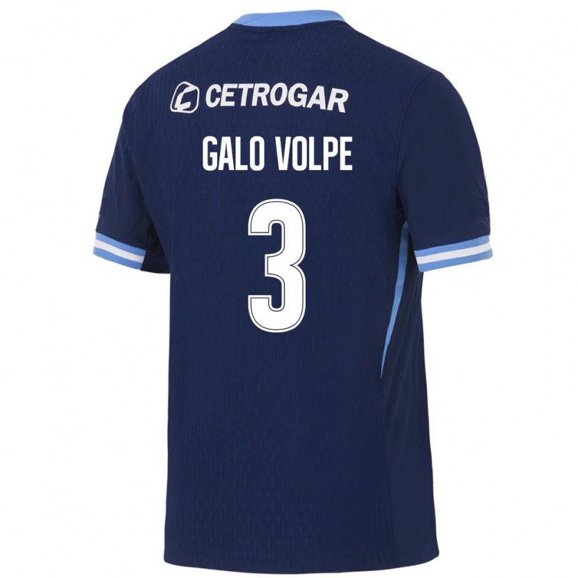 Danxen Dame Galo Volpe #3 Kongelig Blå Lyseblå Hvit Bortetrøye Drakt Trøye 2026/27 Skjorter T-Skjorte
