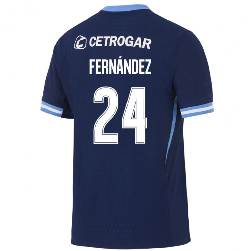 Danxen Dame Adrián Fernández #24 Kongelig Blå Lyseblå Hvit Bortetrøye Drakt Trøye 2026/27 Skjorter T-Skjorte