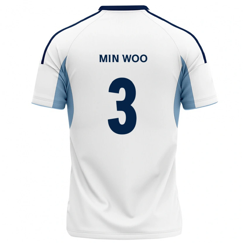 Danxen Dame Min-Woo Kang #3 Kongelig Blå Hvit Bortetrøye Drakt Trøye 2026/27 Skjorter T-Skjorte