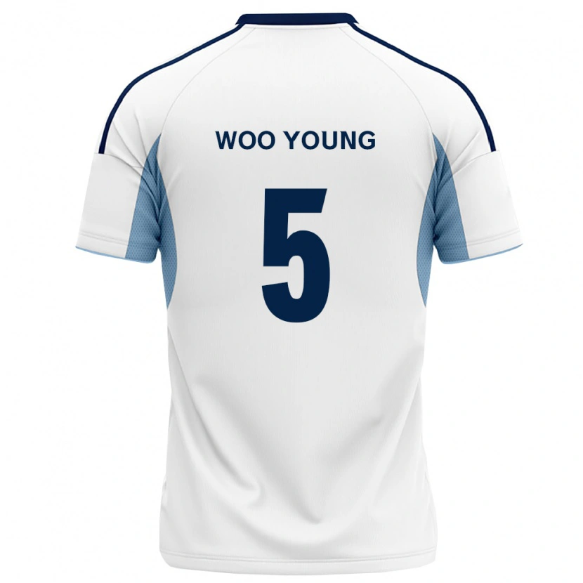 Danxen Dame Woo-Young Jung #5 Kongelig Blå Hvit Bortetrøye Drakt Trøye 2026/27 Skjorter T-Skjorte
