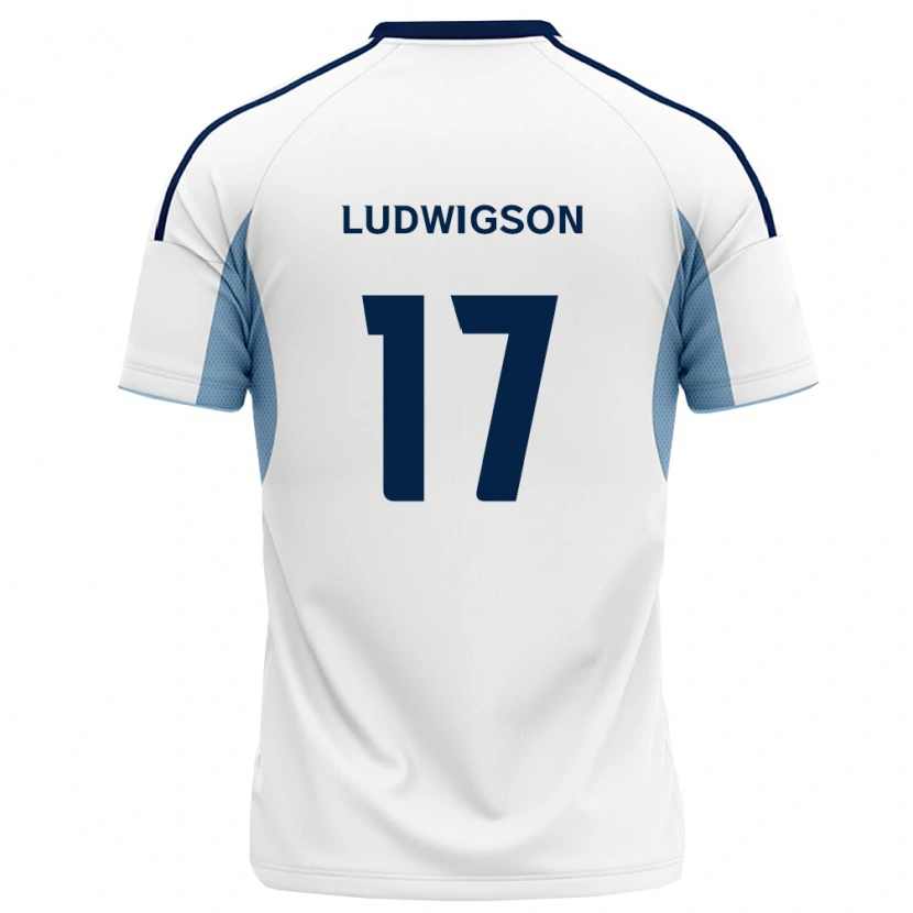 Danxen Dame Gustav Ludwigson #17 Kongelig Blå Hvit Bortetrøye Drakt Trøye 2026/27 Skjorter T-Skjorte