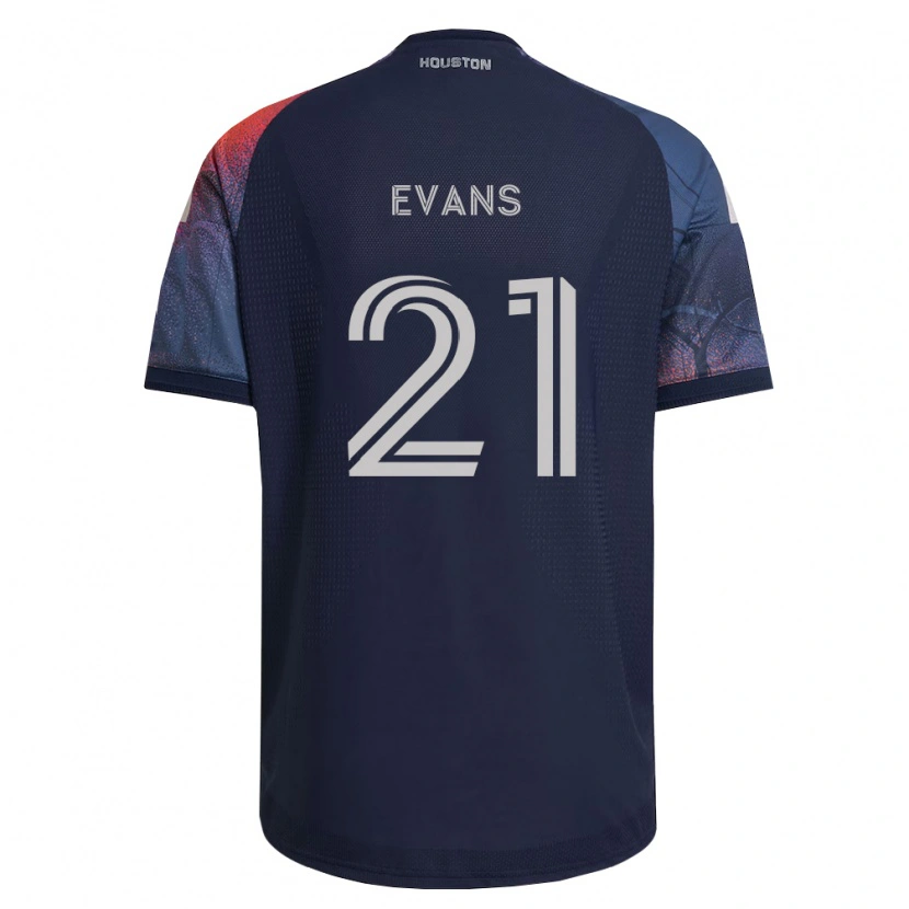 Danxen Dame Jacob Evans #21 Dyp Blå Hvit Oransje Bortetrøye Drakt Trøye 2026/27 Skjorter T-Skjorte