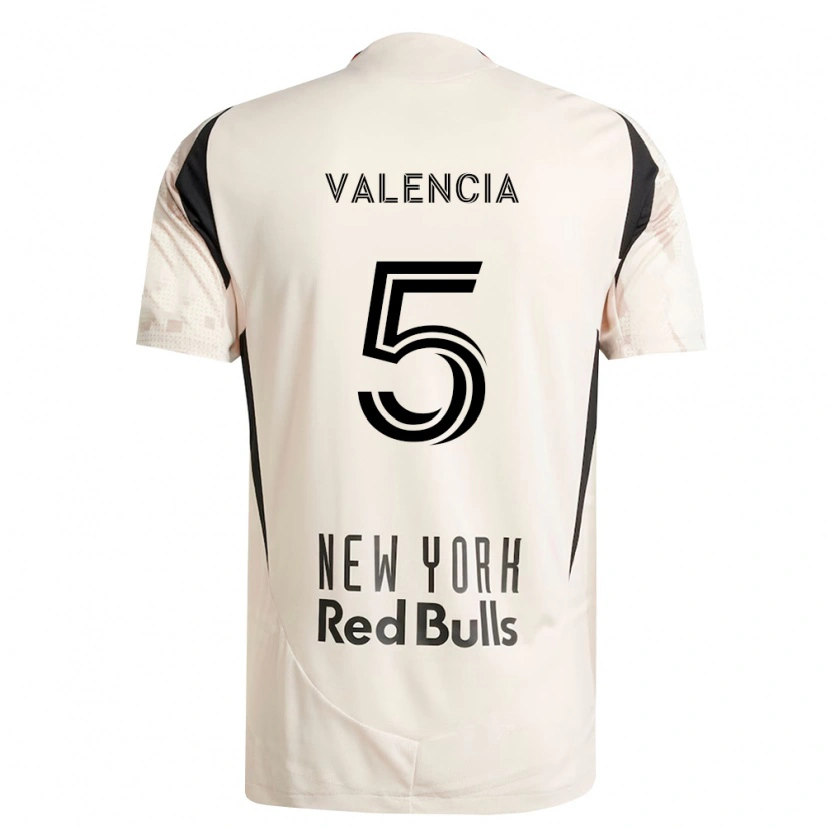 Danxen Dame Omar Valencia #5 Off-White Rød Svart Bortetrøye Drakt Trøye 2026/27 Skjorter T-Skjorte