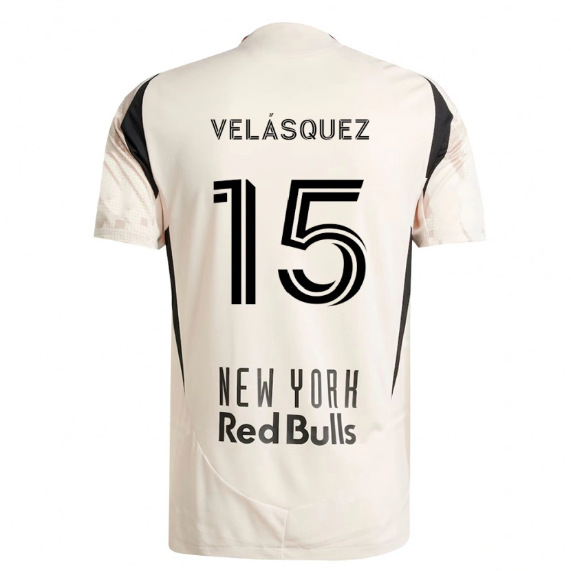 Danxen Dame Eric Velásquez #15 Off-White Rød Svart Bortetrøye Drakt Trøye 2026/27 Skjorter T-Skjorte