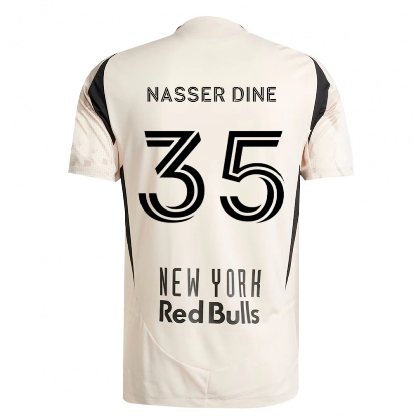 Danxen Dame Abdellahi Nasser Dine #35 Off-White Rød Svart Bortetrøye Drakt Trøye 2026/27 Skjorter T-Skjorte